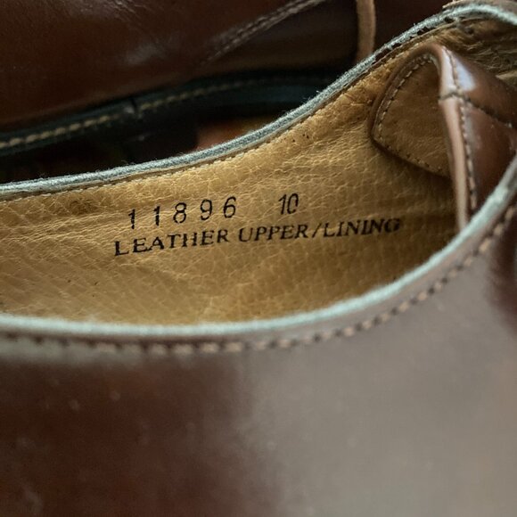 Moretti Collezione Italia Men's Leather Lace-up Dress Shoes, Size 10, Brown Croc - Picture 10 of 16